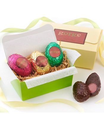 Raw Organic Solid Chocolate Eggs - Gift Box of 3 x 65g Eggs
